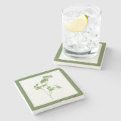 Dessous-de-verre En Pierre DESSOUS DE VERRE en pierre de marbre FRAIS PARSLEY (Côté)