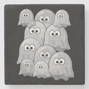 Dessous-de-verre En Pierre Dessous de verre en pierre de marbre Halloween