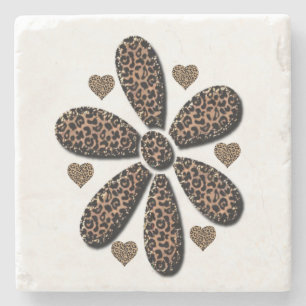 Dessous-de-verre En Pierre Dessous de verre en pierre de marbre Leopard