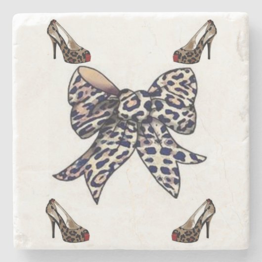 Dessous-de-verre En Pierre Dessous de verre en pierre de marbre Leopard (Devant)