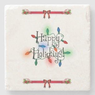 Dessous-de-verre En Pierre Dessous de verre en pierre de marbre Noël