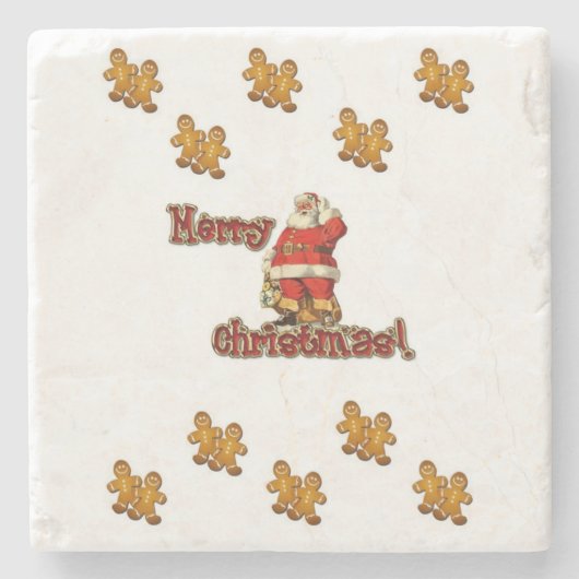 Dessous-de-verre En Pierre Dessous de verre en pierre de marbre Noël (Devant)