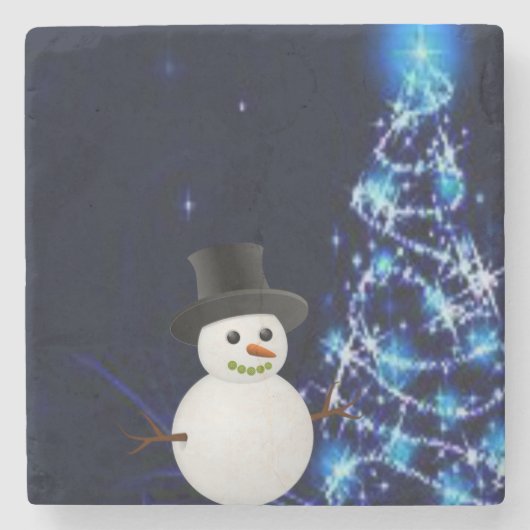 Dessous-de-verre En Pierre Dessous de verre en pierre de marbre Noël (Devant)