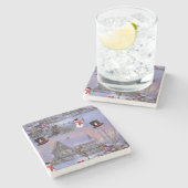 Dessous-de-verre En Pierre Dessous de verre en pierre de marbre Noël (Côté)