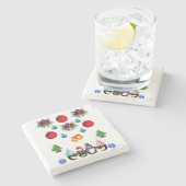 Dessous-de-verre En Pierre Dessous de verre en pierre de marbre Noël (Côté)