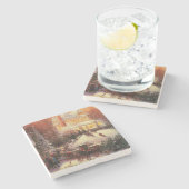 Dessous-de-verre En Pierre Dessous de verre en pierre de marbre Noël (Côté)