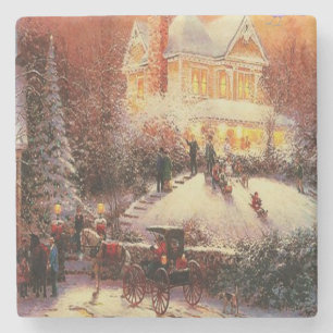 Dessous-de-verre En Pierre Dessous de verre en pierre de marbre Noël