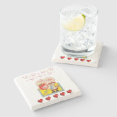 Dessous-de-verre En Pierre Dessous de verre en pierre de marbre Saint Valenti (Côté)