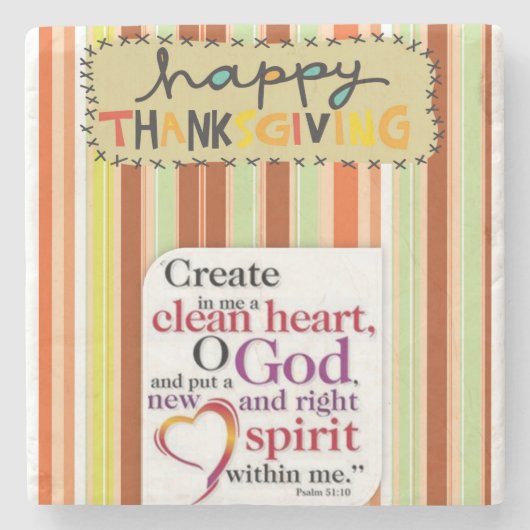 Dessous-de-verre En Pierre Dessous de verre en pierre de marbre Thanksgiving (Devant)