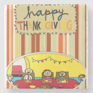 Dessous-de-verre En Pierre Dessous de verre en pierre de marbre Thanksgiving