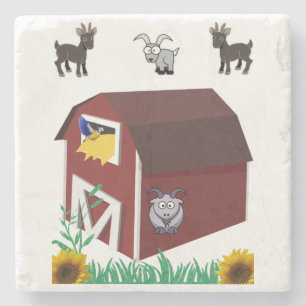 Dessous-de-verre En Pierre Dessous de verre en pierre de marbre Tournesol