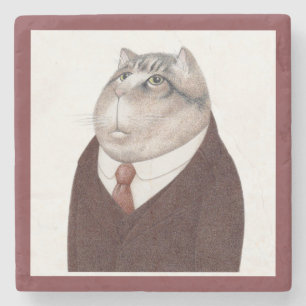 Dessous-de-verre En Pierre DESSOUS DE VERRE en pierre de marbre VALET CAT