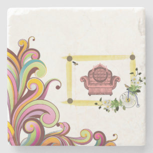 Dessous-de-verre En Pierre Dessous de verre en pierre de marbre victorien