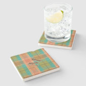 Dessous-de-verre En Pierre Dessous de verre en pierre de Monogramme Plaid Ret (Côté)