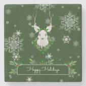 Dessous-de-verre En Pierre Dessous de verre en pierre de renne vert (Devant)