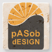 Dessous-de-verre En Pierre Dessous de verre en pierre de Travertine (Devant)