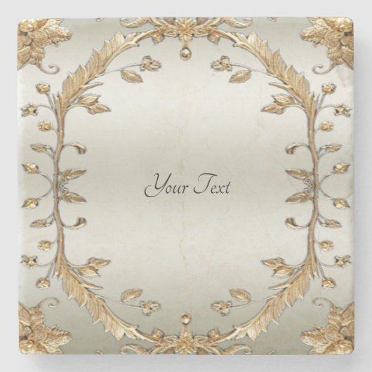 Dessous-de-verre En Pierre Dessous de verre en pierre d'or (Devant)