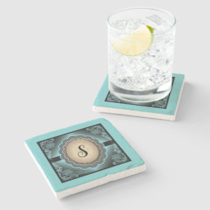 Dessous-de-verre En Pierre Dessous de verre en pierre en dentelle Turquoise a