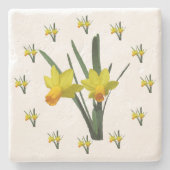 Dessous-de-verre En Pierre Dessous de verre en pierre - Fleurs de jonquilles (Devant)