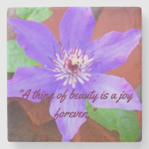 Dessous de verre en pierre floraux personnalisés