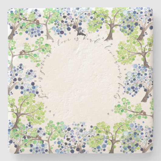 Dessous-de-verre En Pierre Dessous de verre en pierre - forêt romantique (Devant)