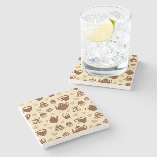 Dessous-de-verre En Pierre Dessous de verre en pierre motif café (Côté)