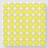 Dessous-de-verre En Pierre Dessous de verre en pierre - Points Jaunes (Devant)