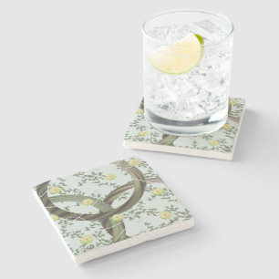 Dessous-de-verre En Pierre Dessous de verre en pierre torsadée verte abstrait