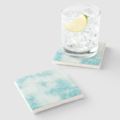 Dessous-de-verre En Pierre Dessous de verre en pierre vert marbre (Côté)