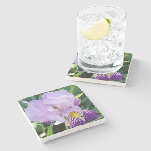 Dessous-de-verre En Pierre Dessous de verre en pierre violet Iris (Côté)