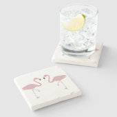 Dessous-de-verre En Pierre Dessous de verre Flamant rose en pierre (Côté)