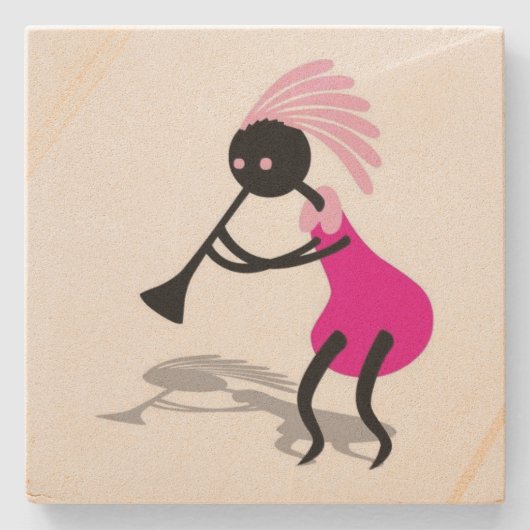 Dessous-de-verre En Pierre Dessous de verre Kokopelli (Devant)