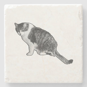 Dessous-de-verre En Pierre Dessous de verre Manga Chat apporte conversation e