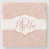 Dessous-de-verre En Pierre Dessous de verre Monogramme Parties scintillant ro (Devant)