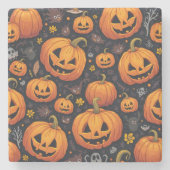 Dessous-de-verre En Pierre Dessous de verre motif d'Halloween (Devant)