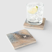 Dessous-de-verre En Pierre Dessous de verre Motif en pierre gris bleu beige (Côté)