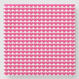 Dessous-de-verre En Pierre Dessous de verre Motif en pierre rose Coeurs migno