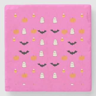 Dessous-de-verre En Pierre Dessous de verre rose mignon pour Halloween