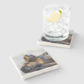 Dessous-de-verre En Pierre Dessous de verre singe (Côté)