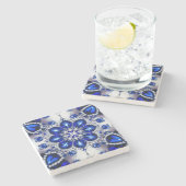 Dessous-de-verre En Pierre Dessous de verre spécial en pierre aux tons Bleus (Côté)