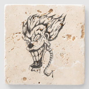 Dessous-de-verre En Pierre Dessous de verre Travertine clown malin