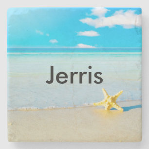 Dessous-de-verre En Pierre Dessous de verre tropicaux de plage customisés