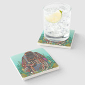 Dessous-de-verre En Pierre dessous de verre turquoise (Côté)