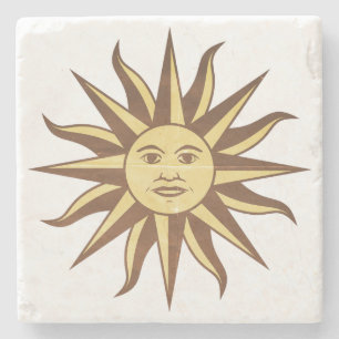 Dessous-de-verre En Pierre Dessous de verre vintage Uruguay Sun Stone