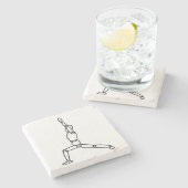 Dessous-de-verre En Pierre Dessous de verre Yoga Warrior (Côté)