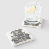 Dessous-de-verre En Pierre Deutscher Jagdterrier (Côté)