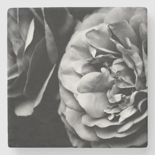 Dessous-de-verre En Pierre deux roses (Devant)