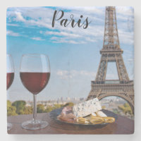 Deux verres de vin en café à Paris