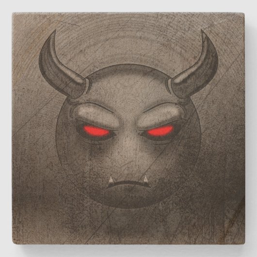 Dessous-de-verre En Pierre Devilmoji Vintage (Devant)