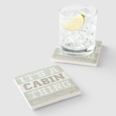 Dessous-de-verre En Pierre Devis | C'est une chose Cabine (Côté)